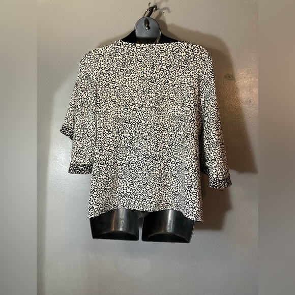 Coco Bianco Black and White Animal Print Blouse - Picture 4 of 4